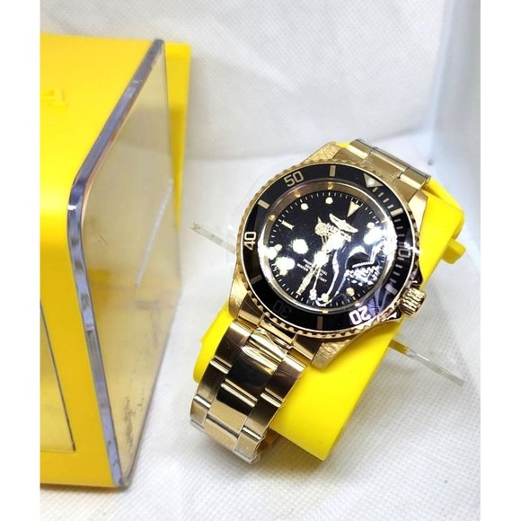 Invicta Pro Diver Men 40mm Stainless Steel Gold Black dial Quartz Watch - Picture 16 of 16